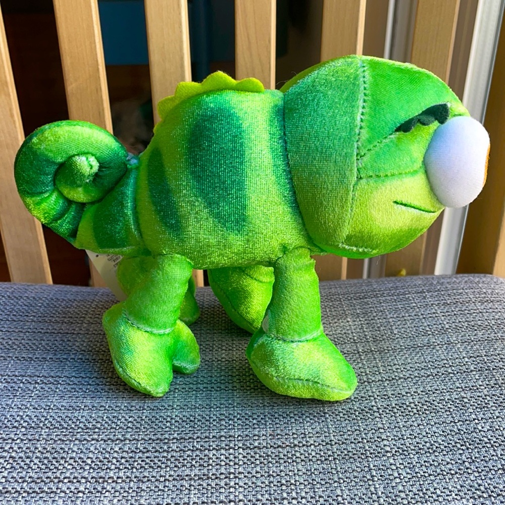 Rapunzel’s frog friend, Pascal. Plush toy.